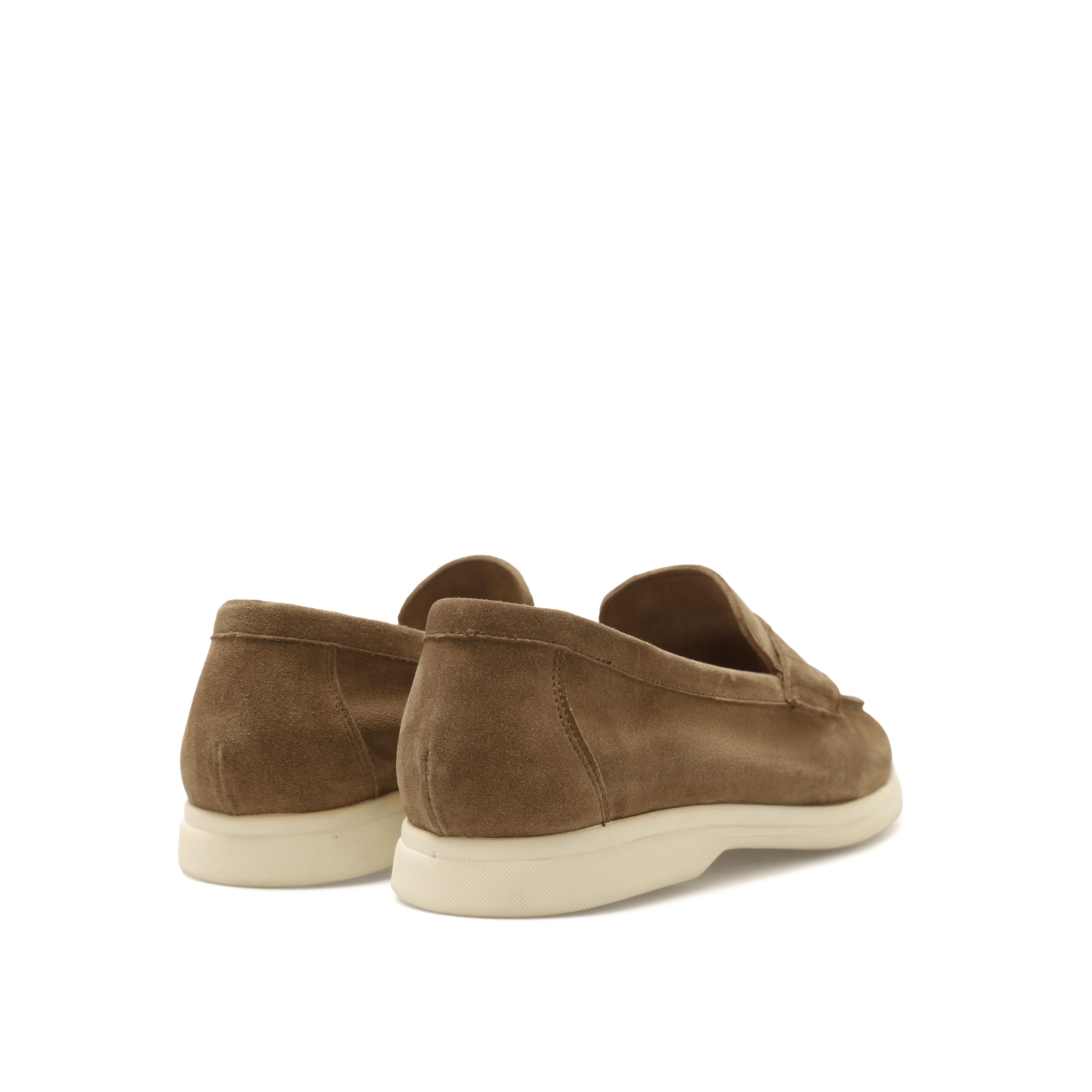 Daybreak Suede Penny Loafers Almond - Image 3