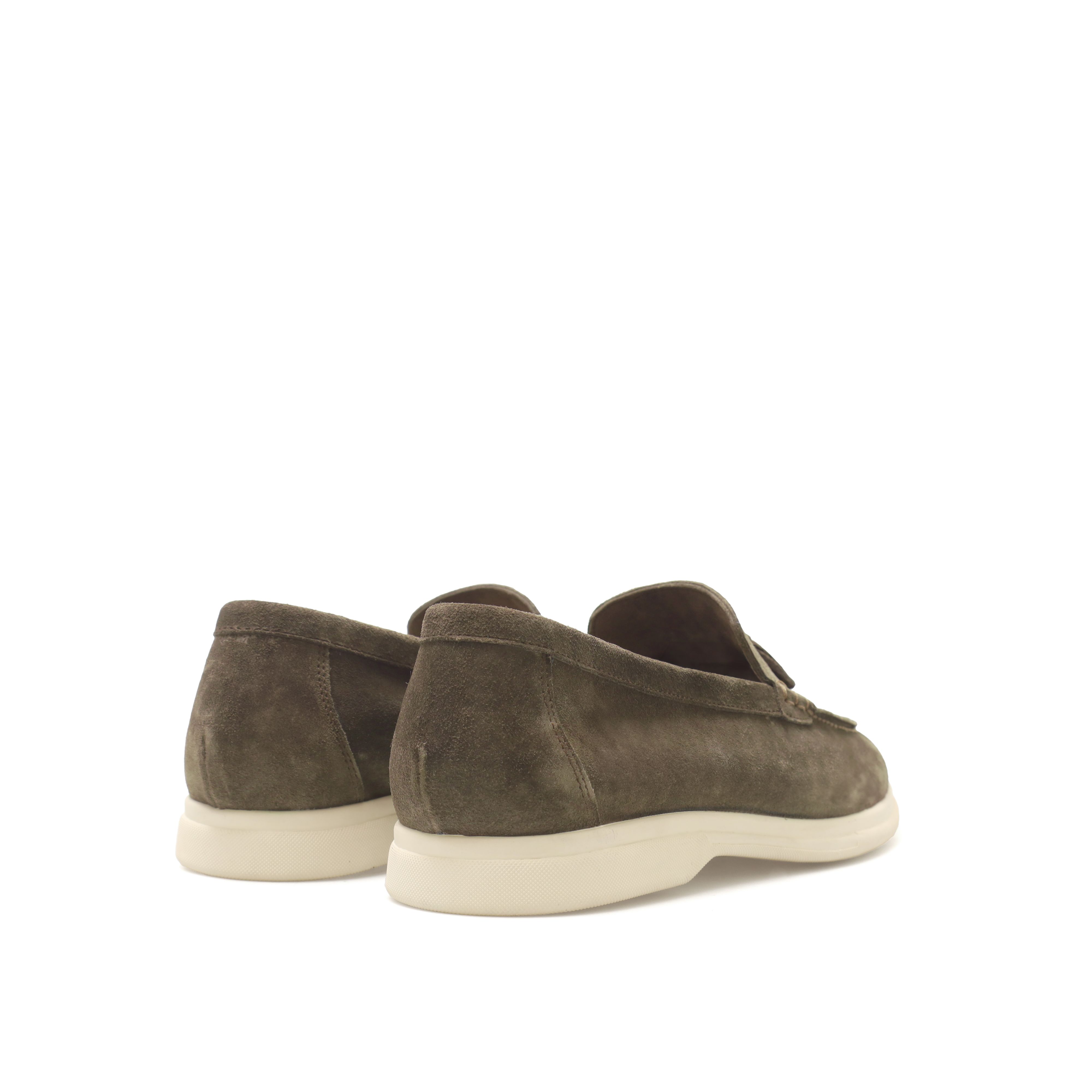 Dusk Suede Tassel Loafers Taupe - Image 3