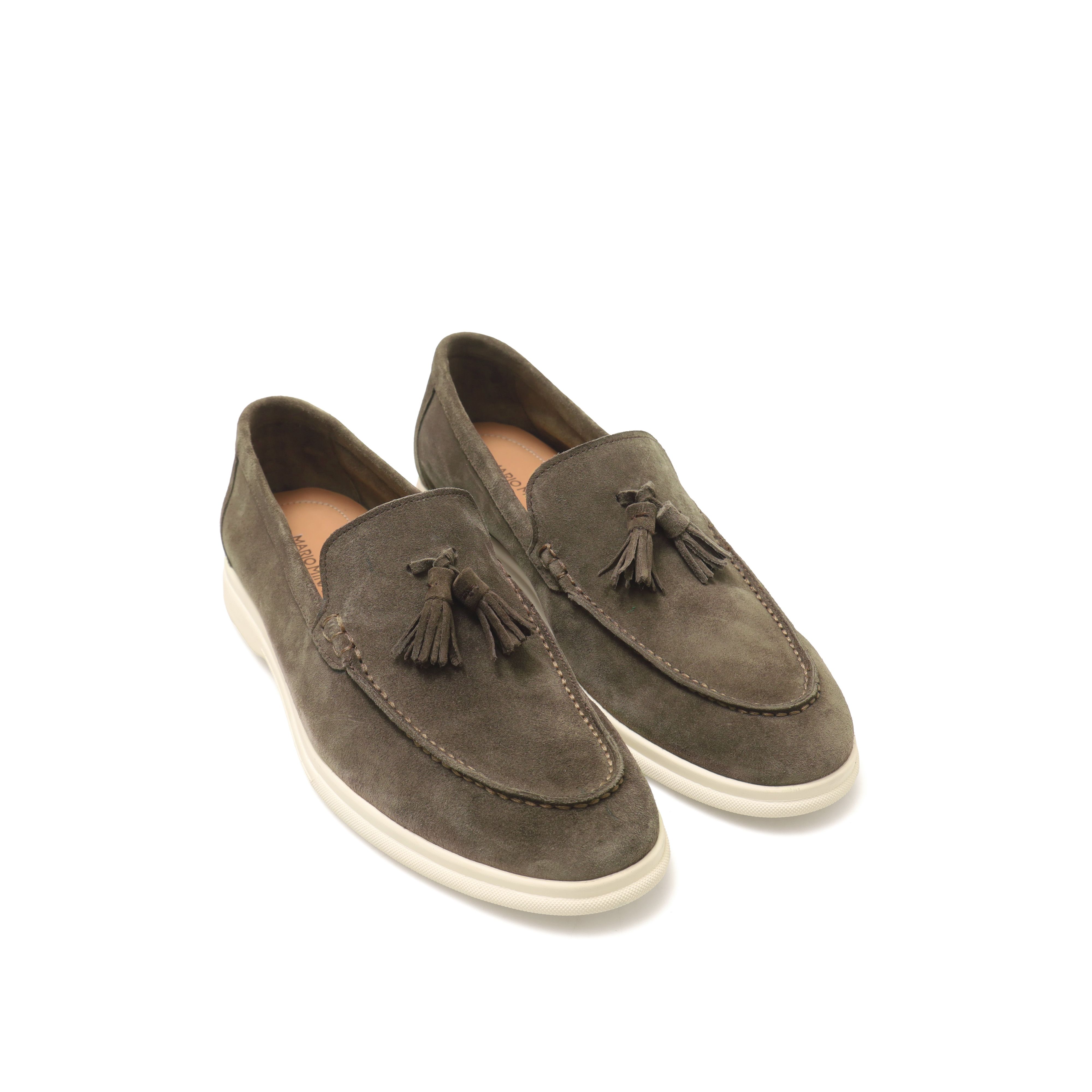 Dusk Suede Tassel Loafers Taupe - Image 2