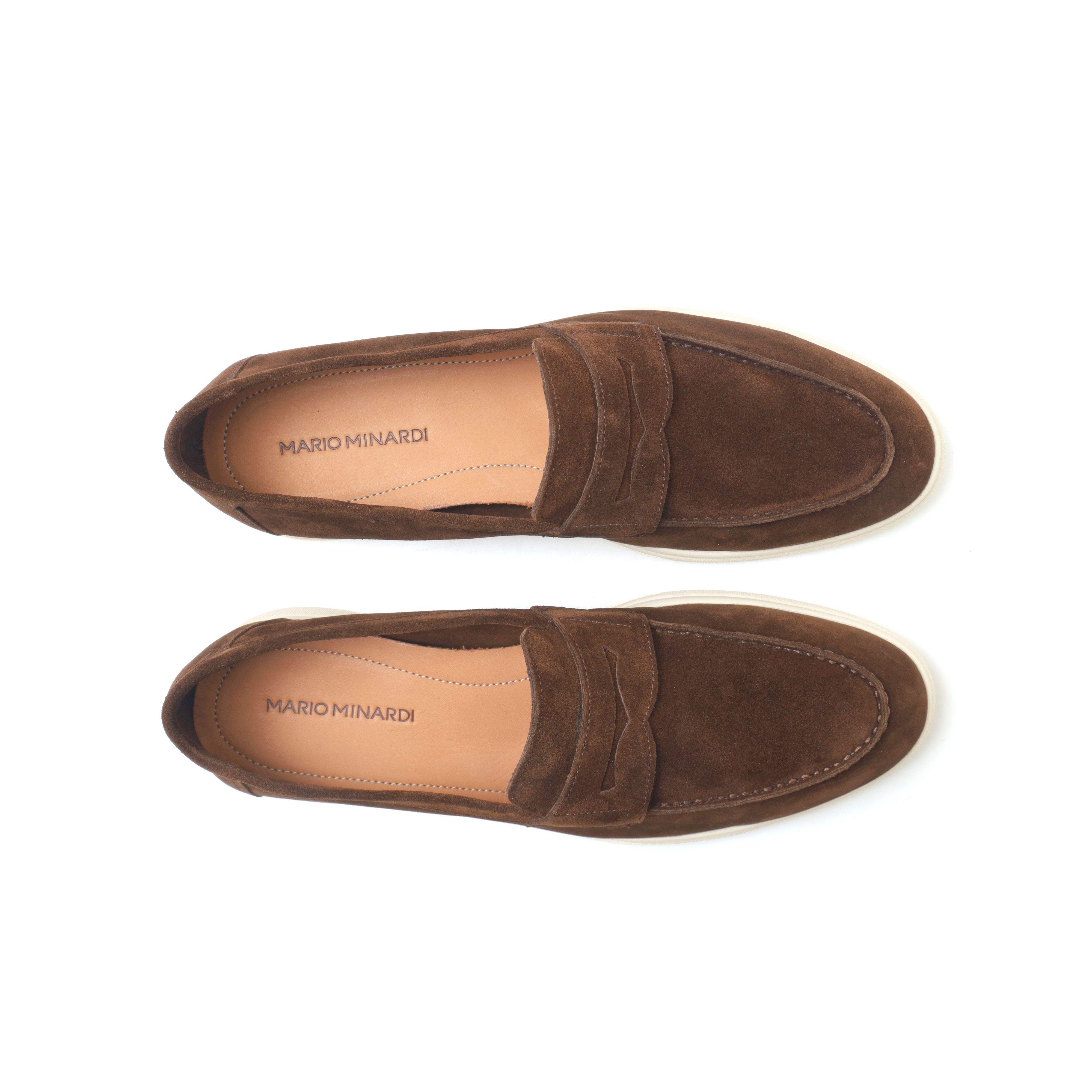 Daybreak Suede Penny Loafers Walnut - Image 4
