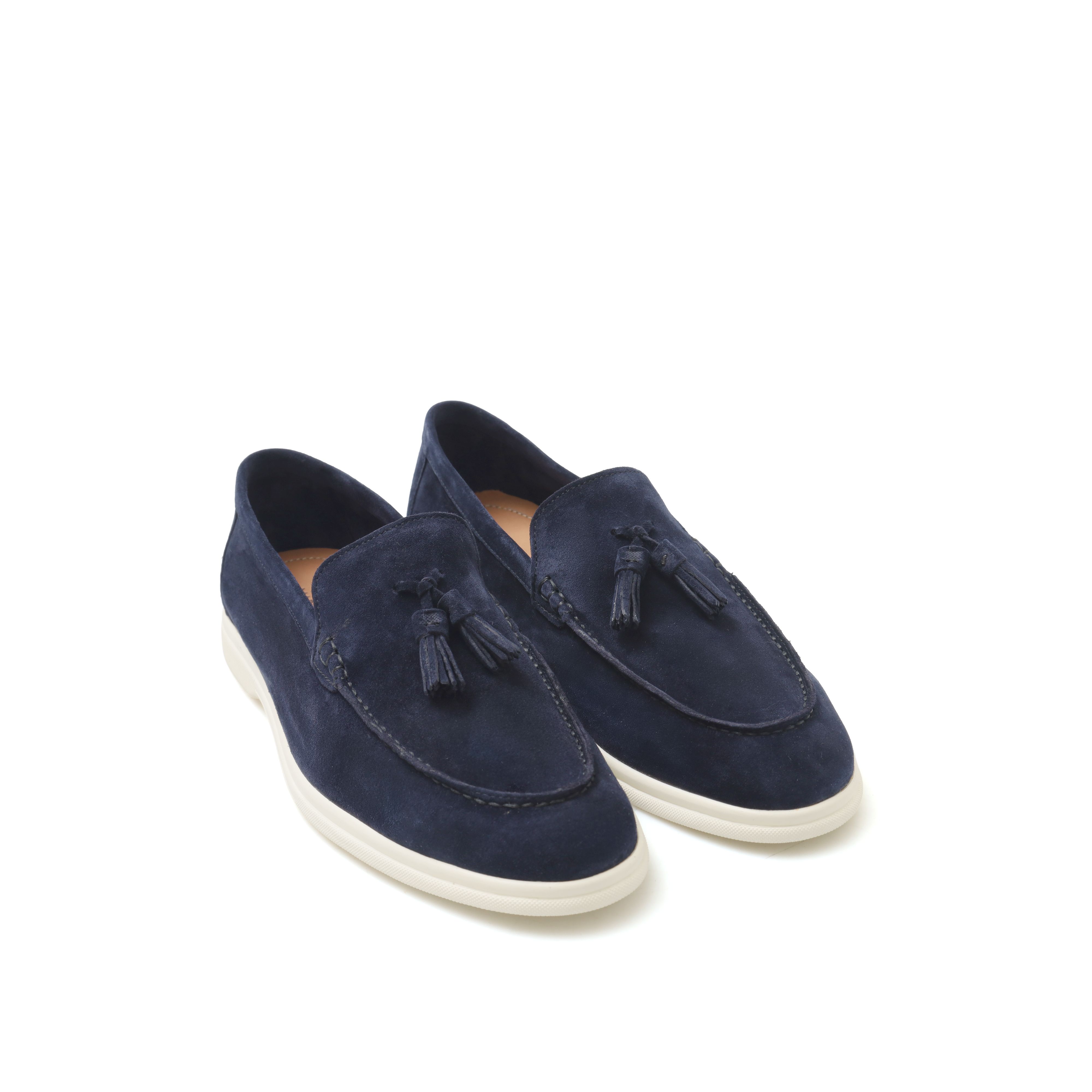 Dusk Suede Tassel Loafers Navy - Image 2