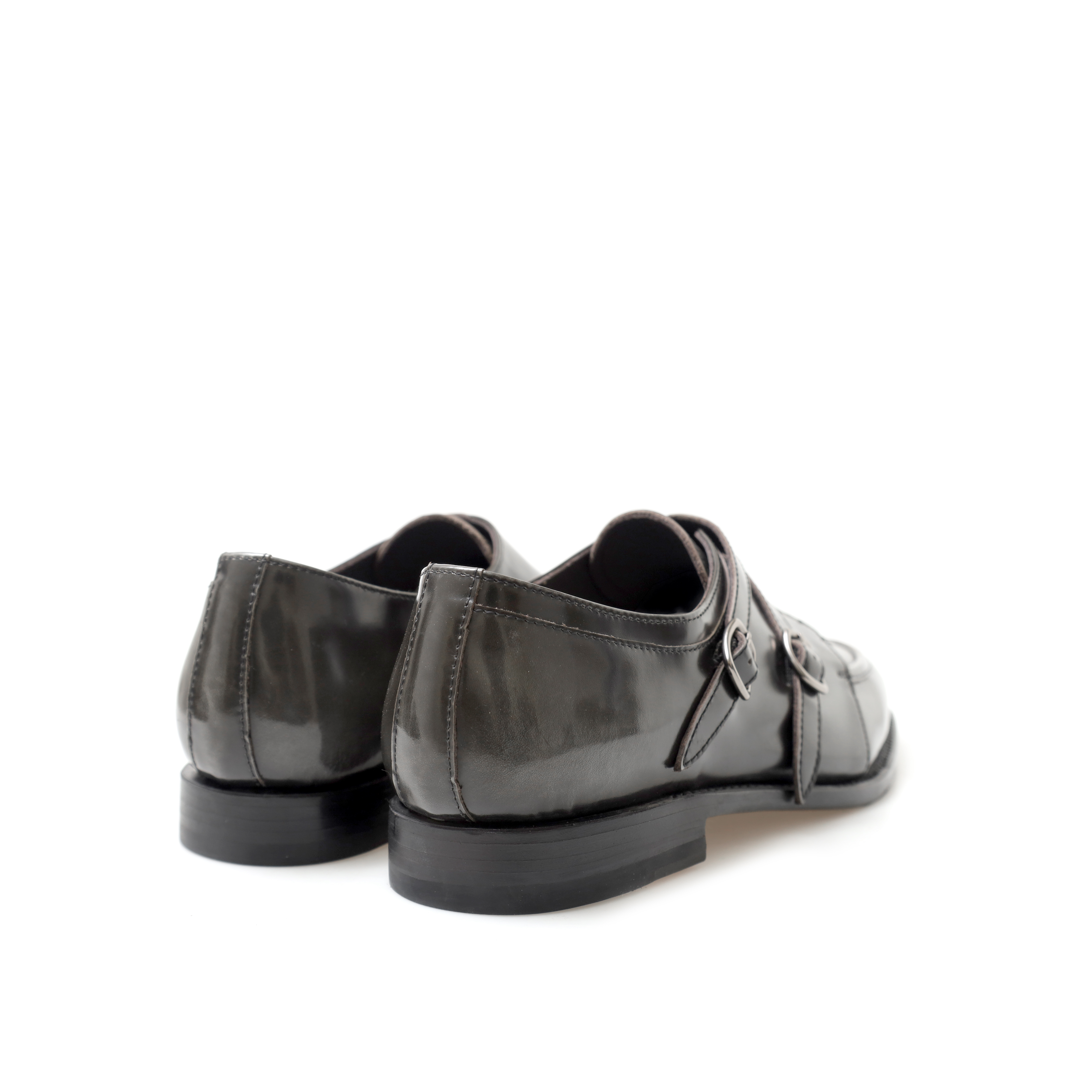 Overlap Monkstrap Shoes Grey - Image 4