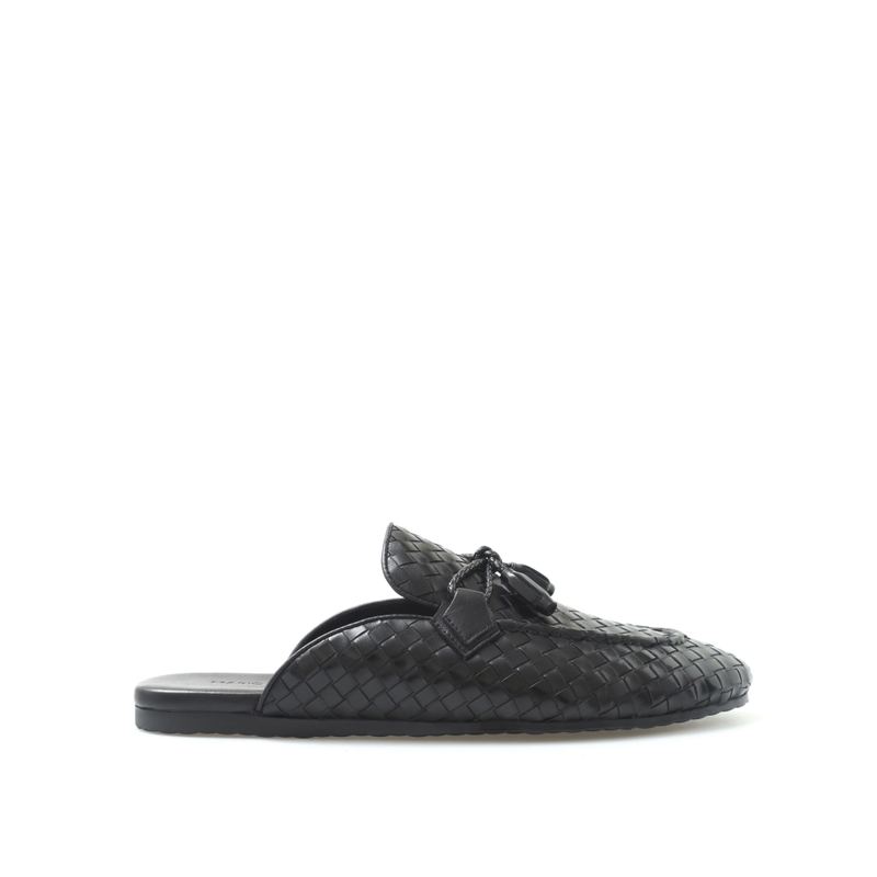 Amico Tassel Mules Black