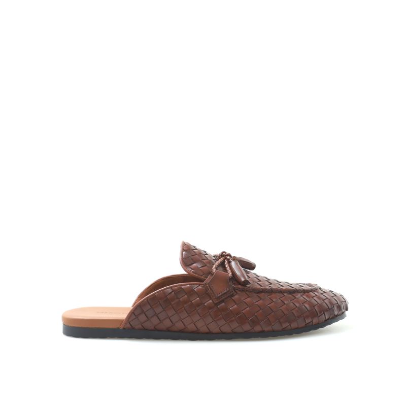 Amico Tassel Mules Brown
