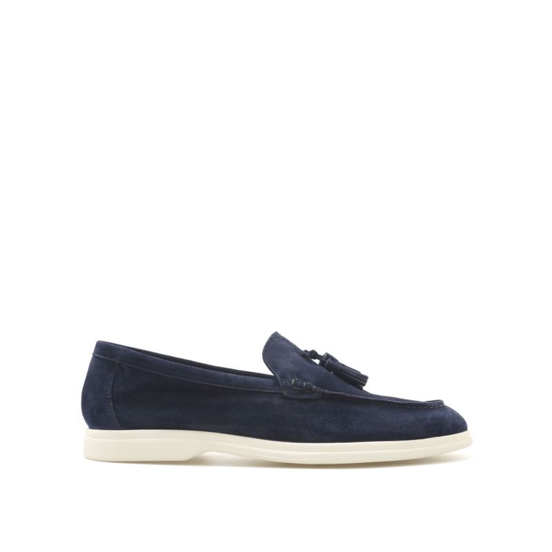 Dusk Suede Tassel Loafers Navy